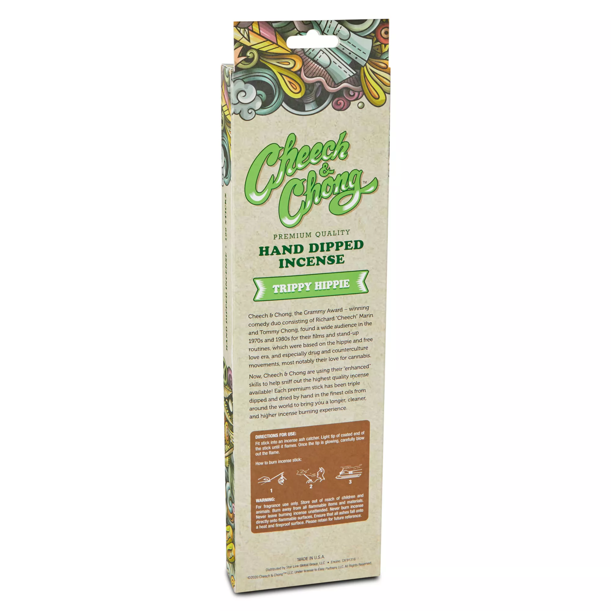 Trippy Hippie Incense Sticks 100 Pack - Cheech & Chong at Spencer's