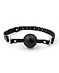 Black Ball Gag with Leather Straps