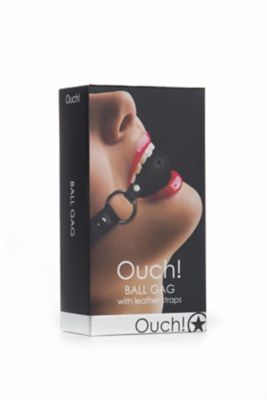 Black Ball Gag with Leather Straps