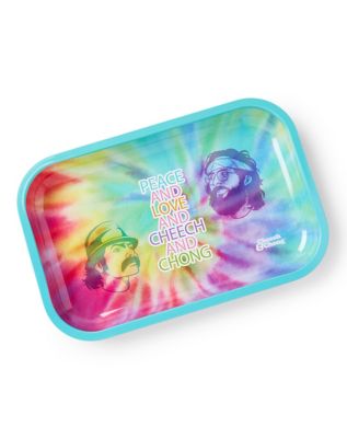 Tie Dye Cheech and Chong Rolling Tray