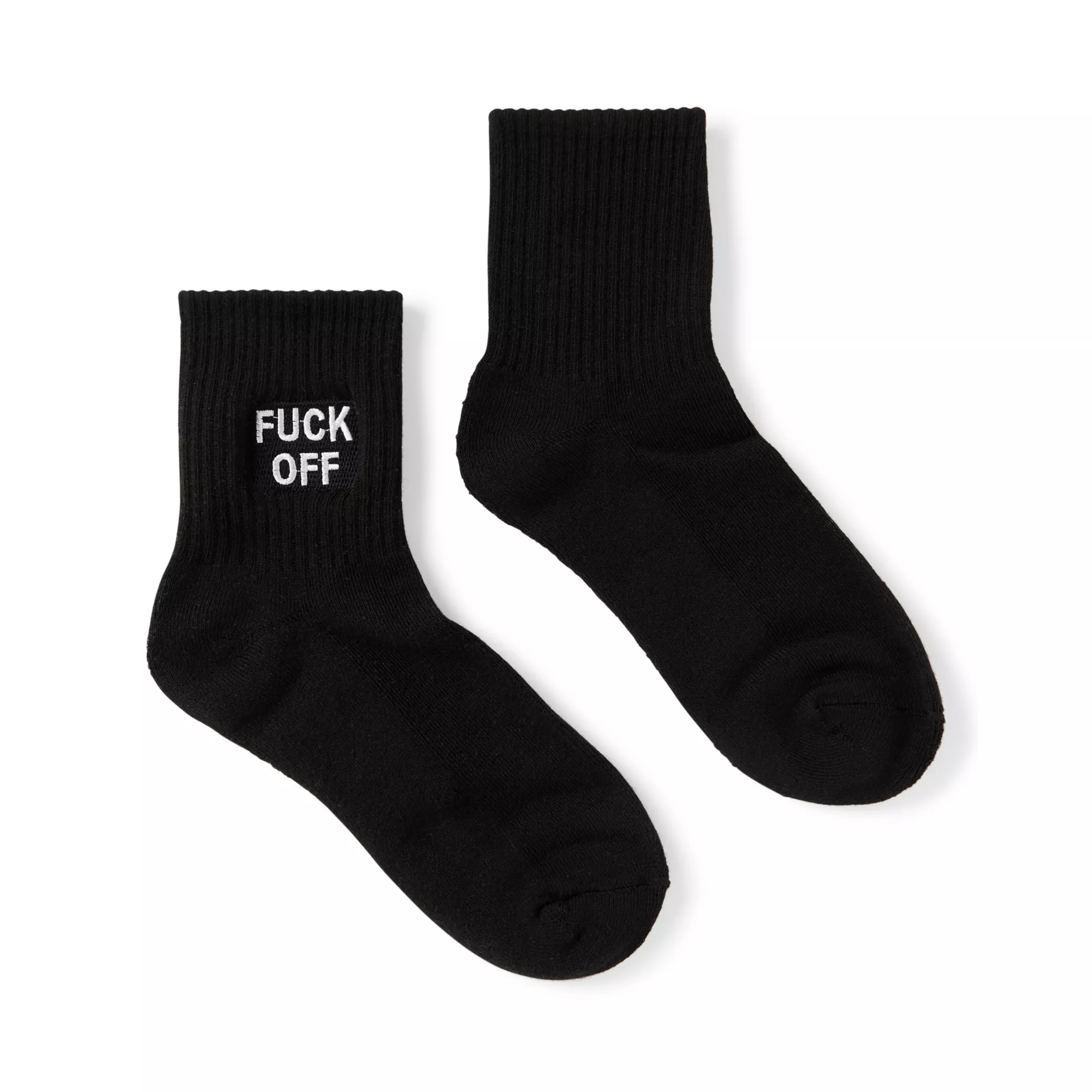 Fuck Off Crew Socks at Spencer's