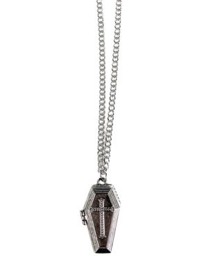 Cross Coffin Locket Chain Necklace - Spencer's