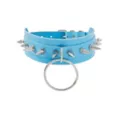 Spiked Blue O-Ring Collar Choker Necklace at Spencer's