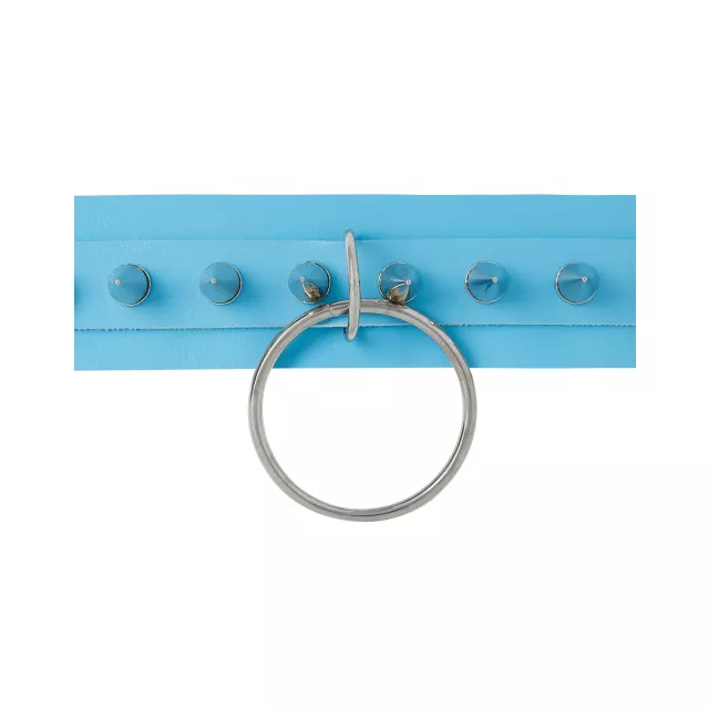 Spiked Blue O-Ring Collar Choker Necklace at Spencer's