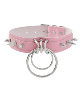 Pink best sale spiked collar