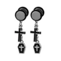 Black Coffin and Cross Dangle Fake Plugs – 18 Gauge at Spencer's