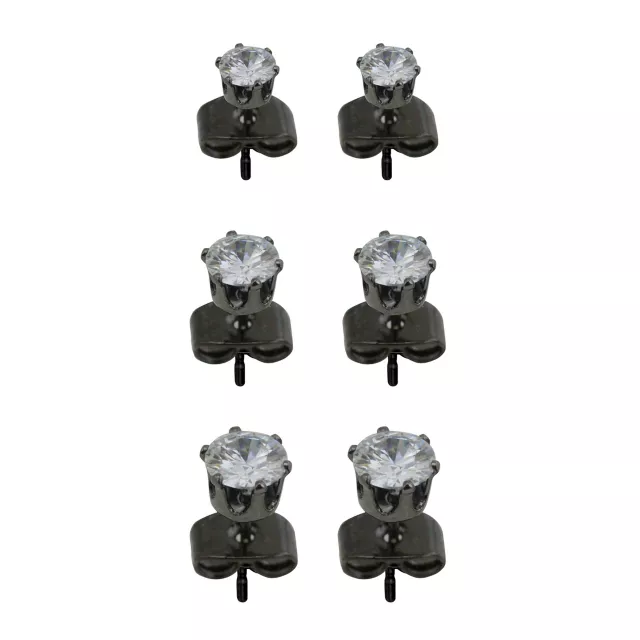 Multi-Pack Round CZ Black Stud Earrings – 20 Gauge at Spencer's