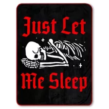Just Let Me Sleep Fleece Blanket at Spencer's