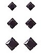 Multi-Pack Black CZ Square Stud Earrings 3 Pair – 20 Gauge