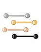 Multi-Pack Gold Plated and Black Titanium Barbells 4 Pack – 14 Gauge