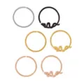 Multi-Pack Snake Hoop Nose Rings 6 Pack – 20 Gauge at Spencer's