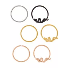 Multi-Pack Snake Hoop Nose Rings 6 Pack – 20 Gauge at Spencer's
