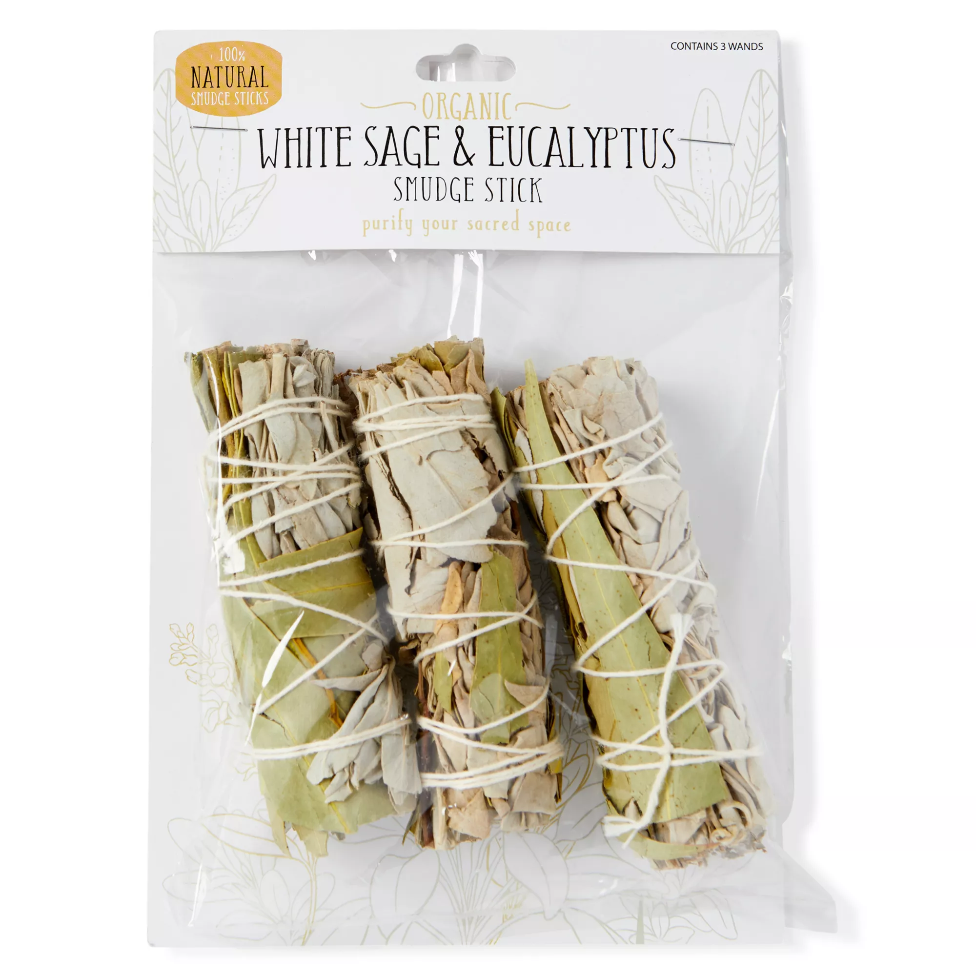 White Sage and Eucalyptus Smudge Sticks - 3 Pack at Spencer's