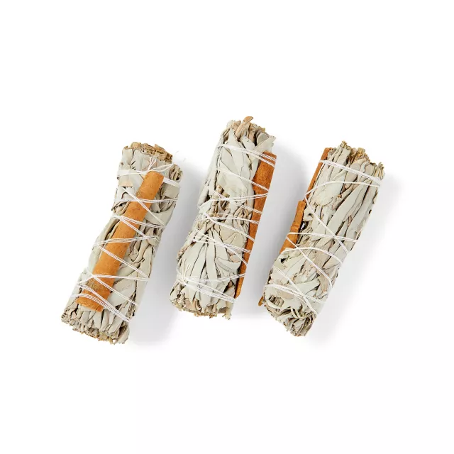White Sage and Cinnamon Smudge Sticks - 3 Pack at Spencer's