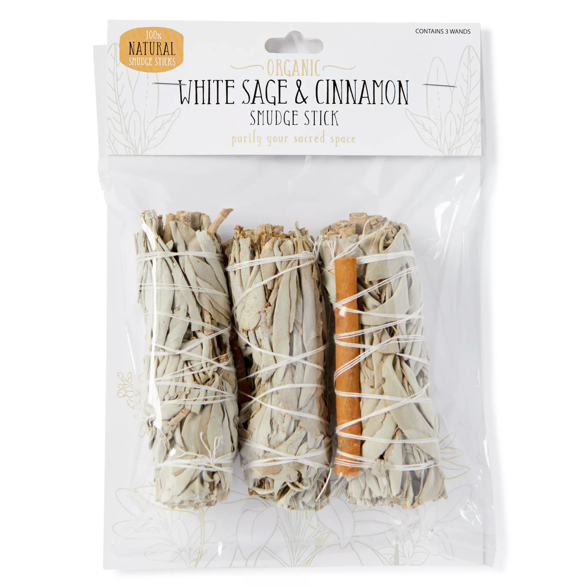 White Sage and Cinnamon Smudge Sticks - 3 Pack at Spencer's