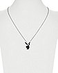 Black Playboy Bunny Link Chain Necklace
