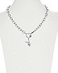 Heart Playboy Bunny Dangle Chain Necklace