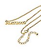 Goldtone Nameplate Playboy Necklace