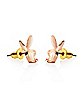 Multi-Pack CZ Playboy Bunny Stud Earrings - 6 Pair