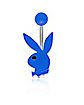 Blue Playboy Bunny Belly Ring - 14 Gauge