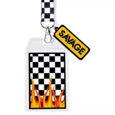 Checkered Savage Lanyard at Spencer's