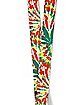 Red Yellow and Green Weed Leaf Lanyard