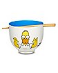 Homer Simpson Bowl with Chopsticks 17 oz. - The Simpsons