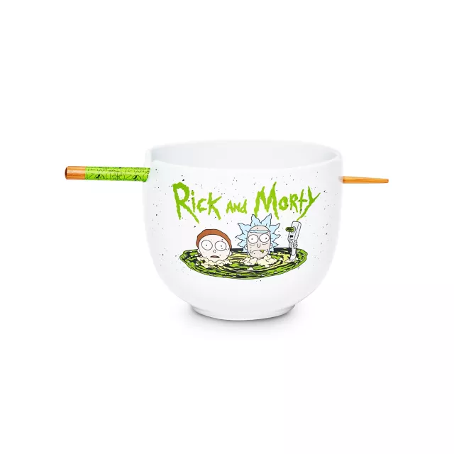 Rick and Morty Bowl with Chopsticks - 20 oz. at Spencer's