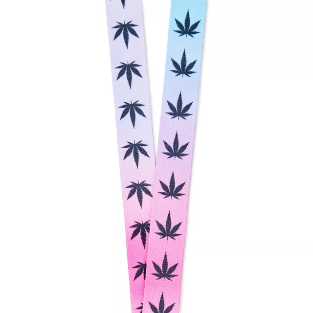 Ombre Weed Leaf Lanyard at Spencer's