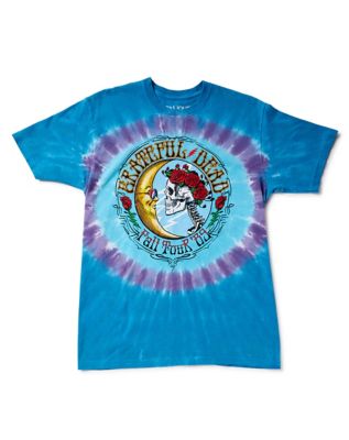 Tie Dye Moon Skeleton Grateful Dead T Shirt Adult Medium - by Spencer's