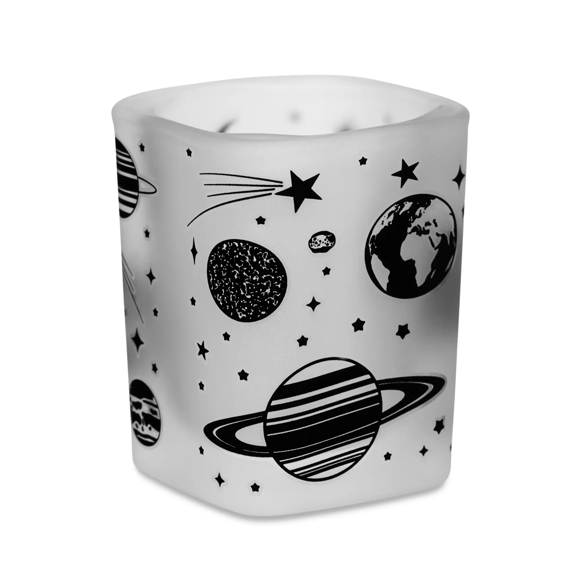 White Frosted Galaxy Square Shot Glass - 2 oz. at Spencer's