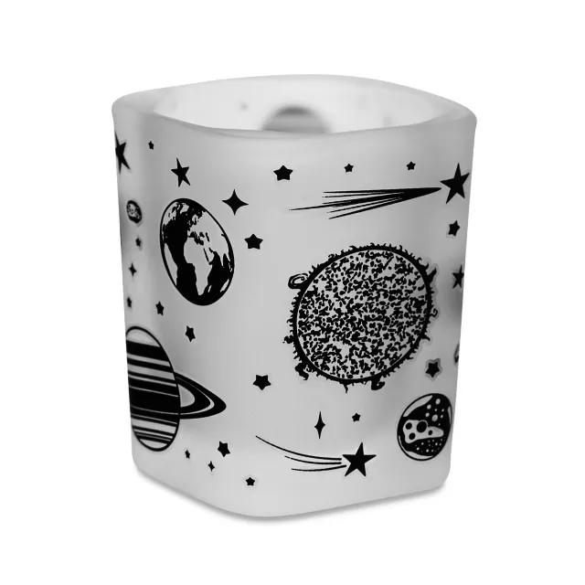 White Frosted Galaxy Square Shot Glass - 2 oz. at Spencer's