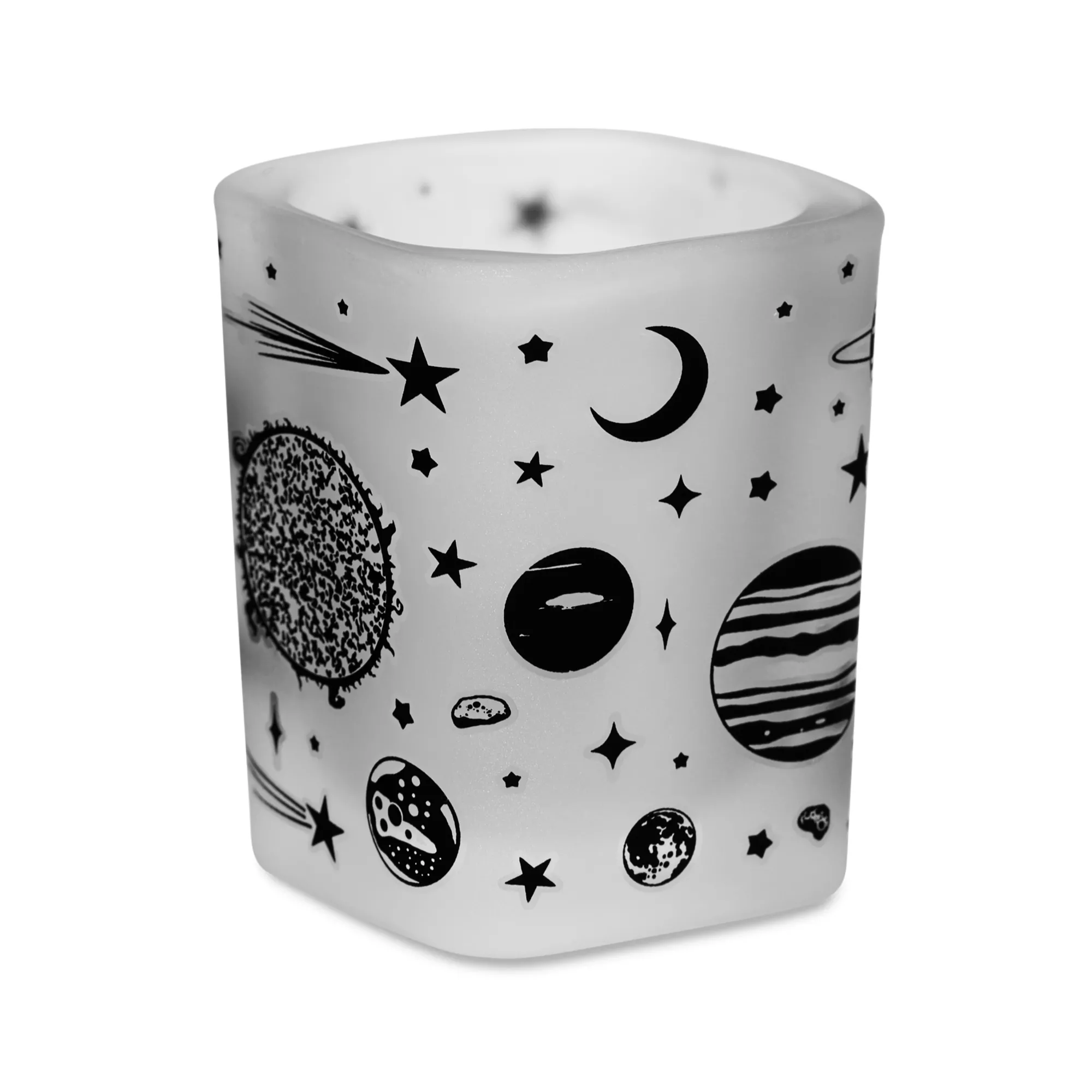 White Frosted Galaxy Square Shot Glass - 2 oz. at Spencer's