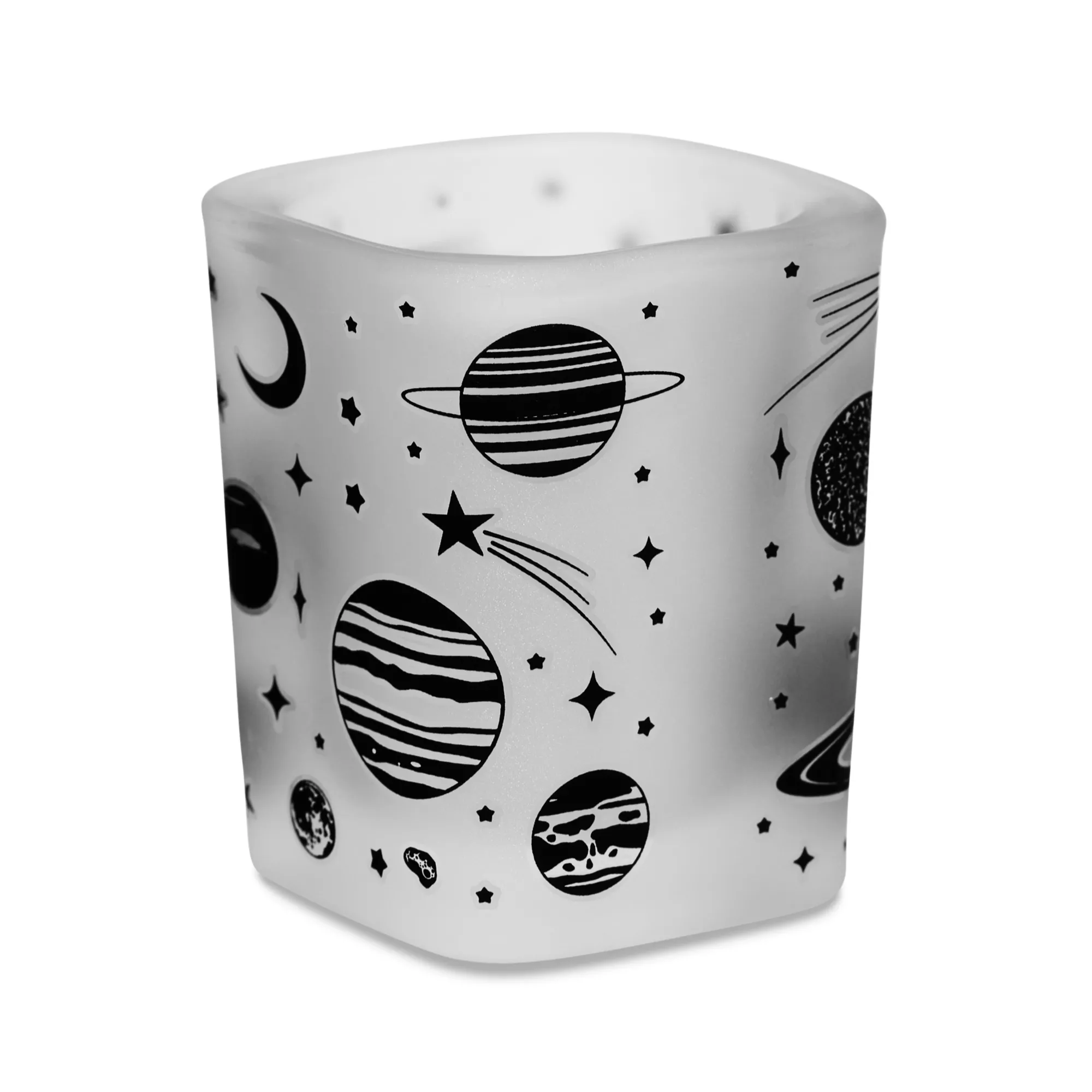 White Frosted Galaxy Square Shot Glass - 2 oz. at Spencer's