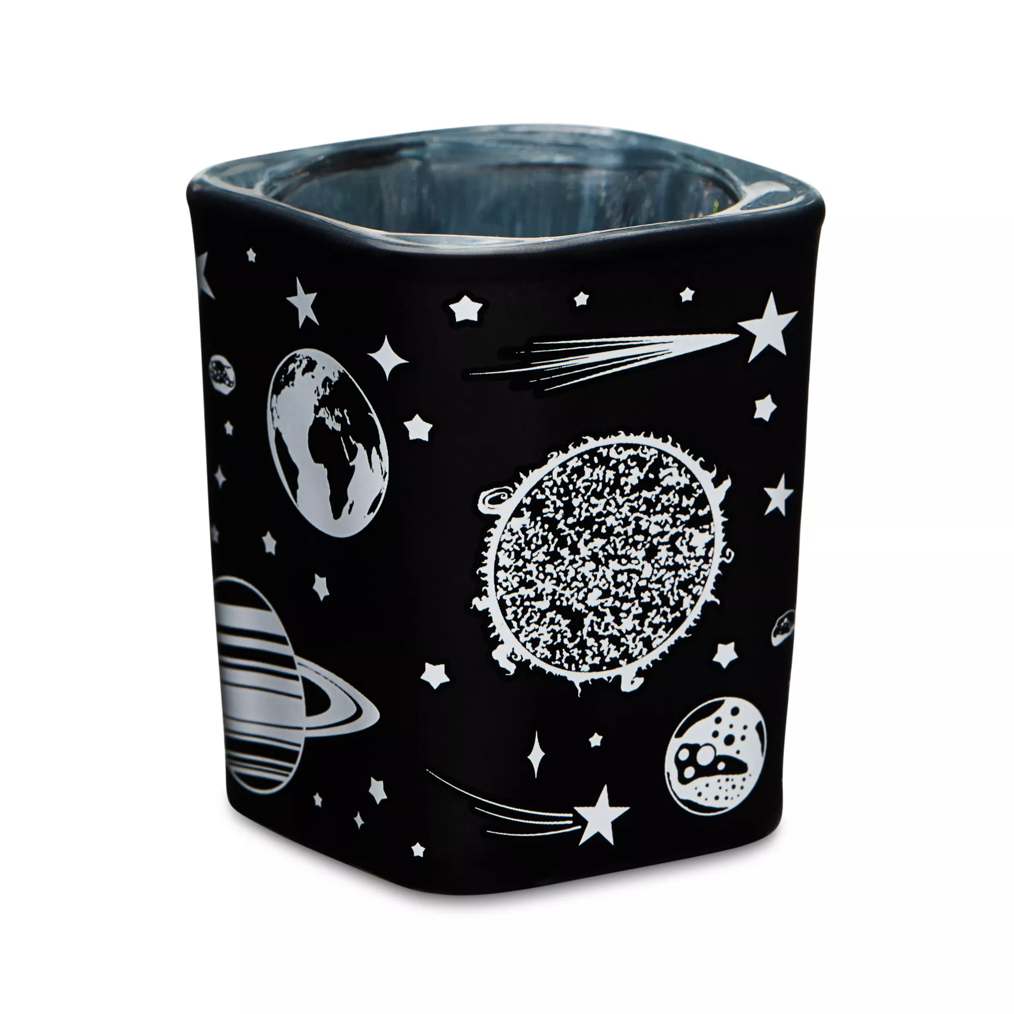 Black Frosted Galaxy Square Shot Glass - 2 oz. at Spencer's