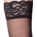 Black Lace Thigh High Stockings at Spencer's