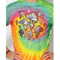 Tie Dye Floating Mushrooms T Shirt at Spencer's