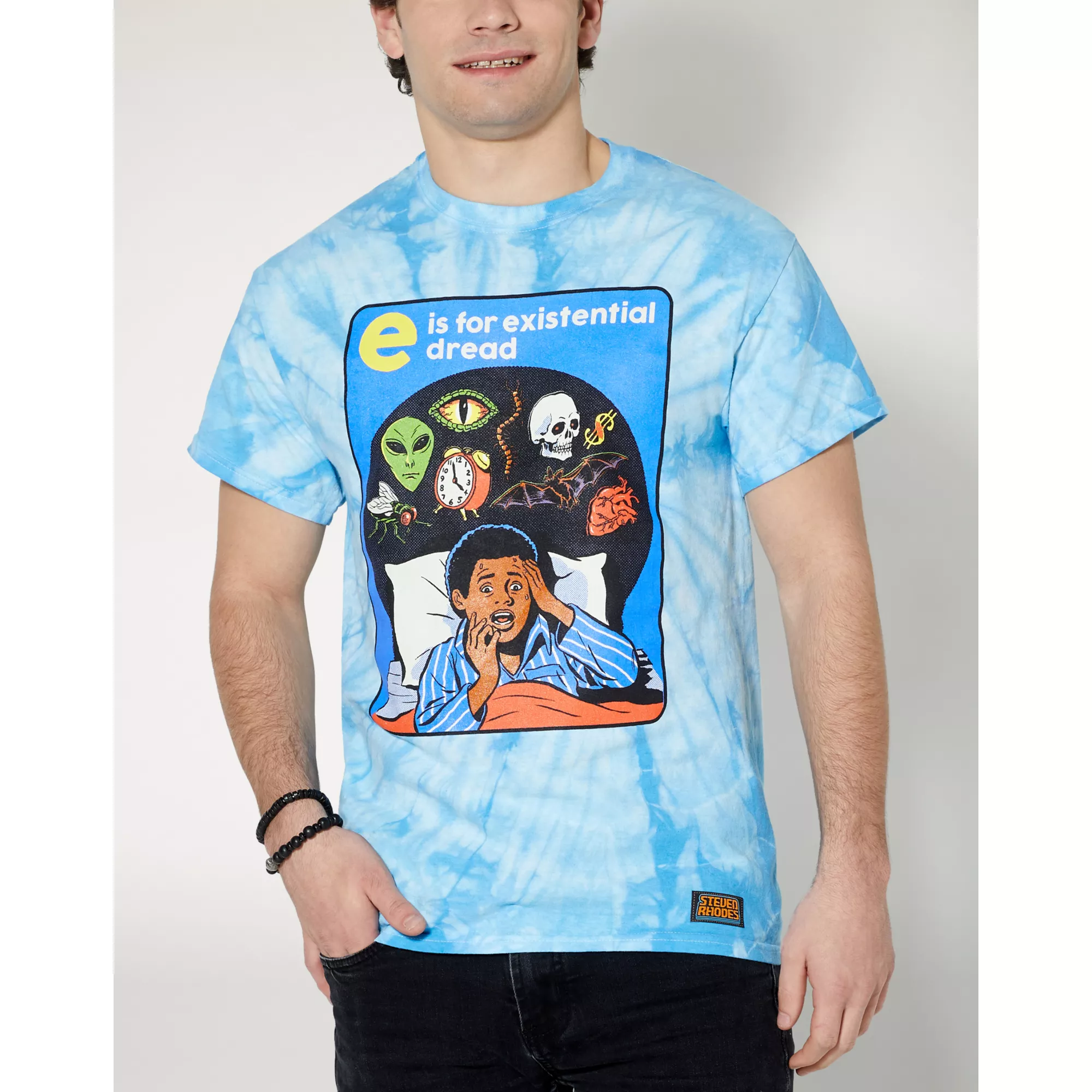 E is for Existential Dread T Shirt - Steven Rhodes at Spencer's