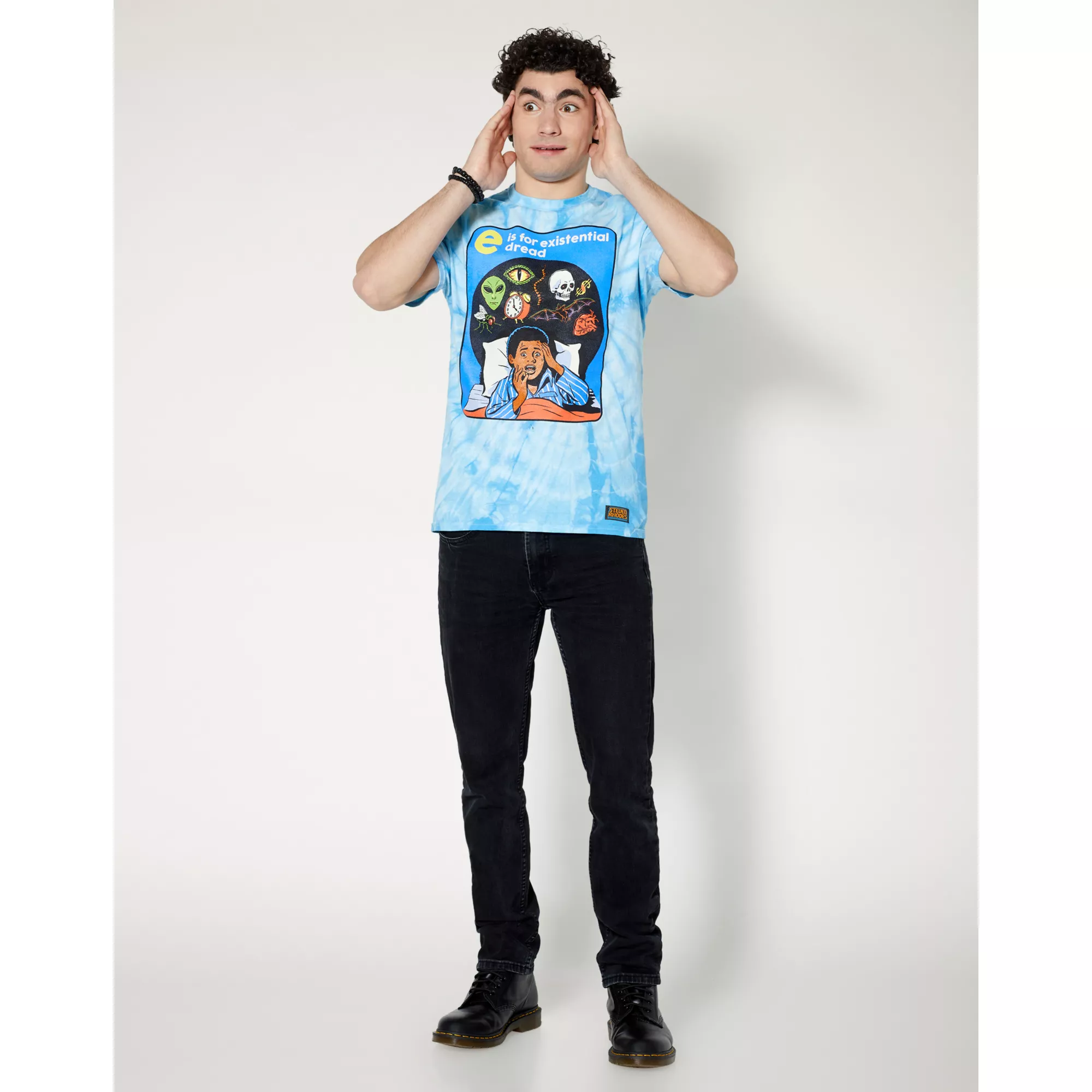 E is for Existential Dread T Shirt - Steven Rhodes at Spencer's