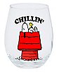 Chillin' Snoopy Stemless Wine Glass 20 oz. - Peanuts