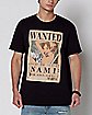 Wanted Nami T Shirt - One Piece