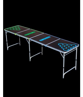 Glowing Green vs Blue Beer Pong Table - 8 ft.