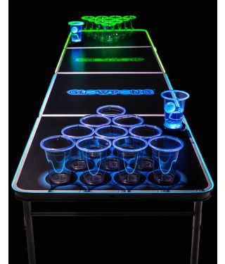 Glowing Green vs Blue Beer Pong Table - 8 ft.