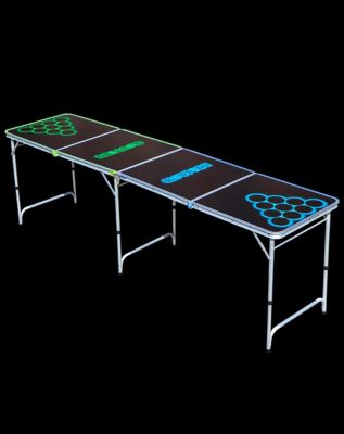 Glowing Green vs Blue Beer Pong Table - 8 ft.