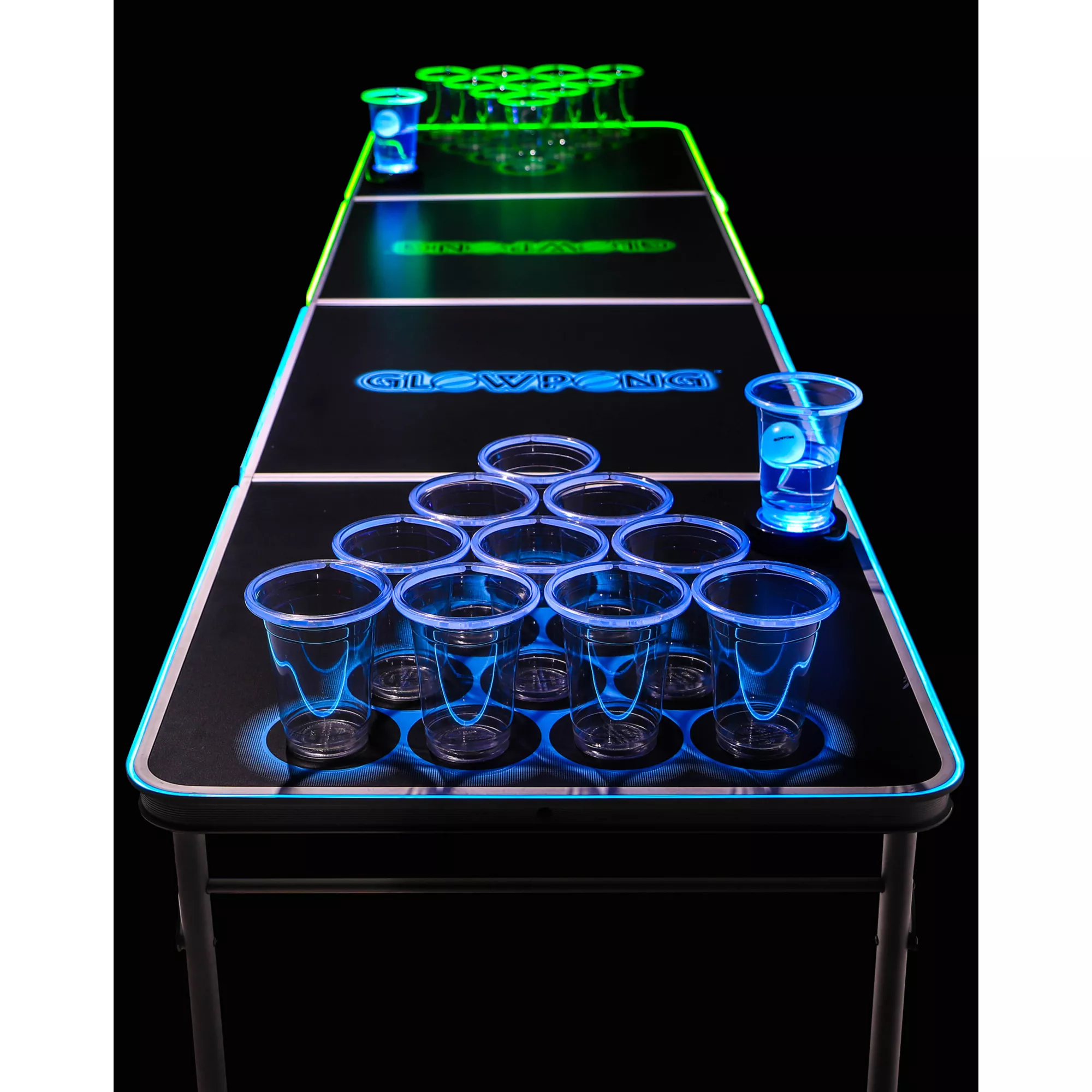 Glowing Green vs Blue Beer Pong Table - 8 ft. at Spencer's