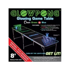 Glowing Green vs Blue Beer Pong Table - 8 ft. at Spencer's