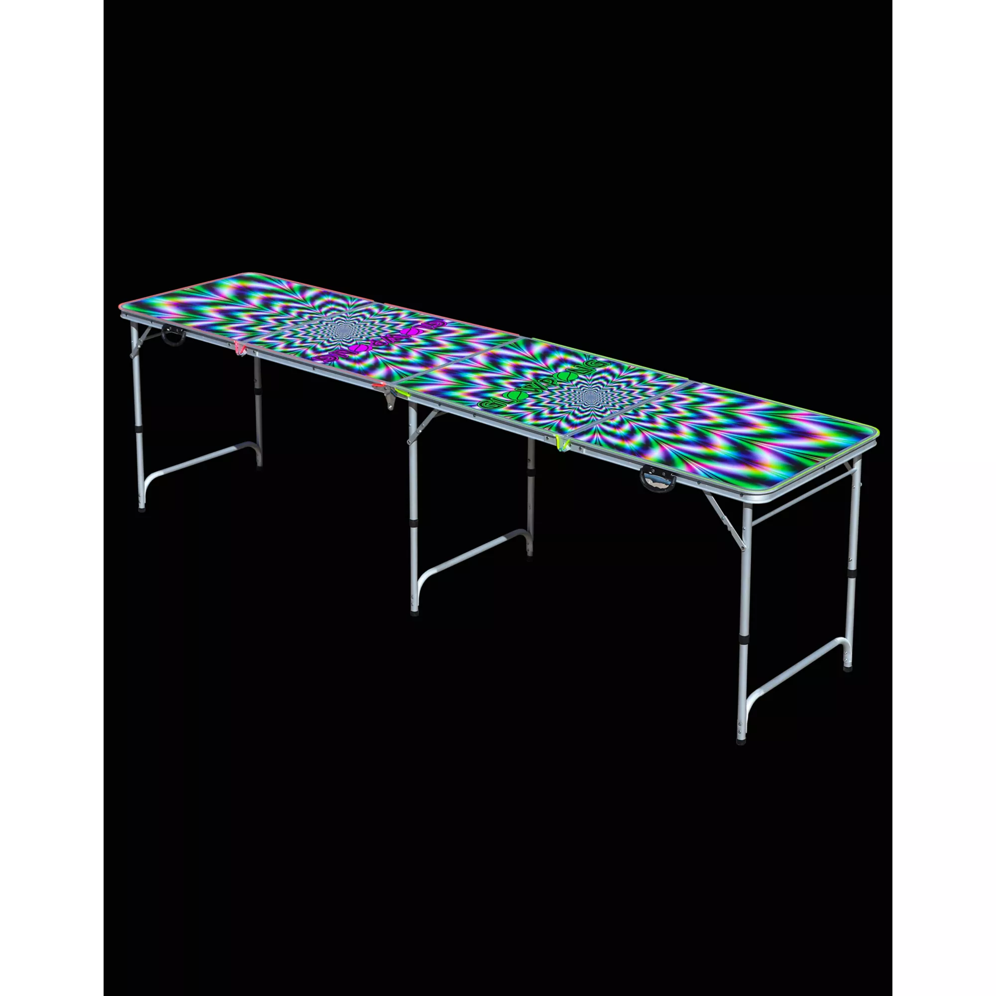 Glowing Psychedelic Beer Pong Table - 8 ft. at Spencer's