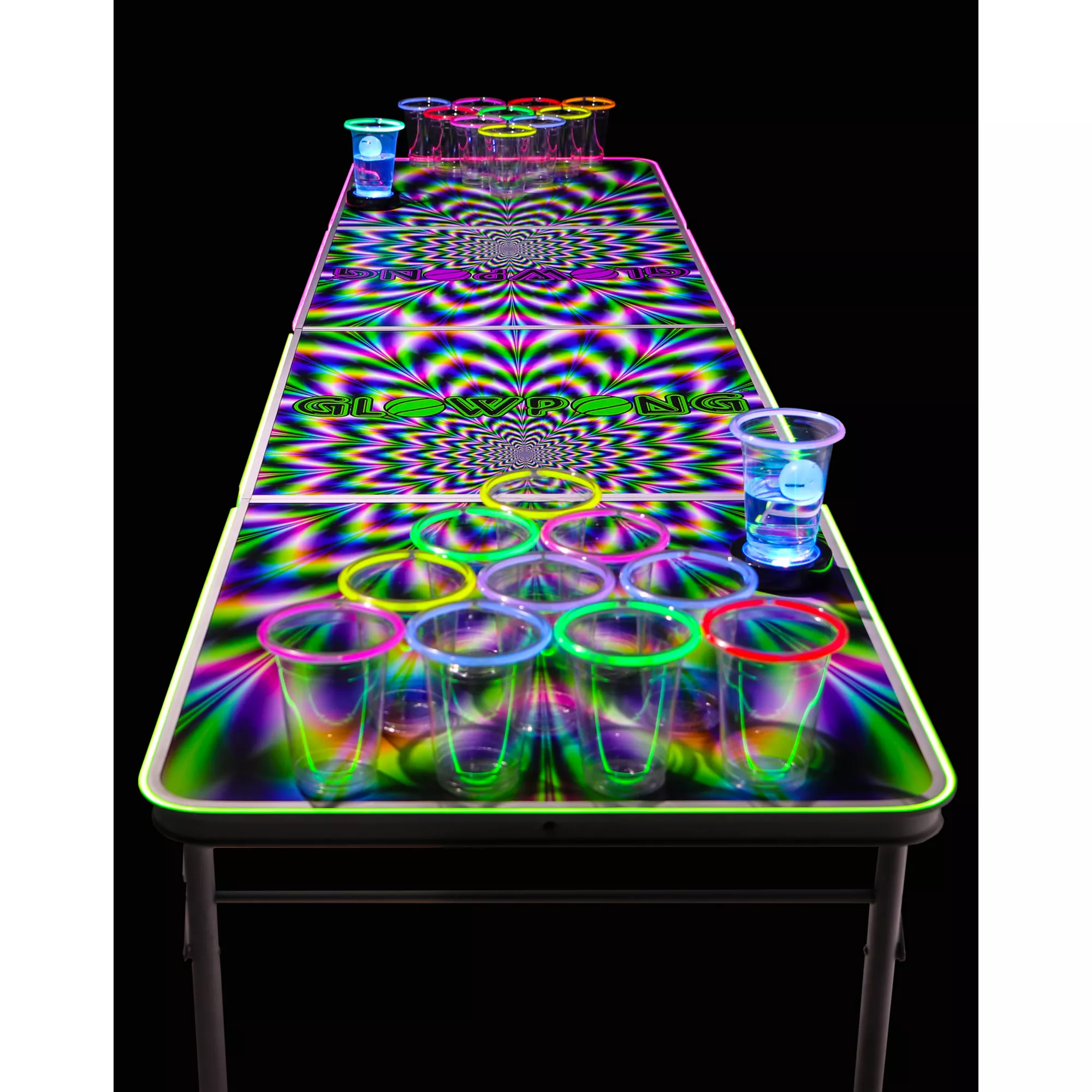 Glowing Psychedelic Beer Pong Table - 8 ft. at Spencer's