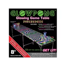 Glowing Psychedelic Beer Pong Table - 8 ft. at Spencer's