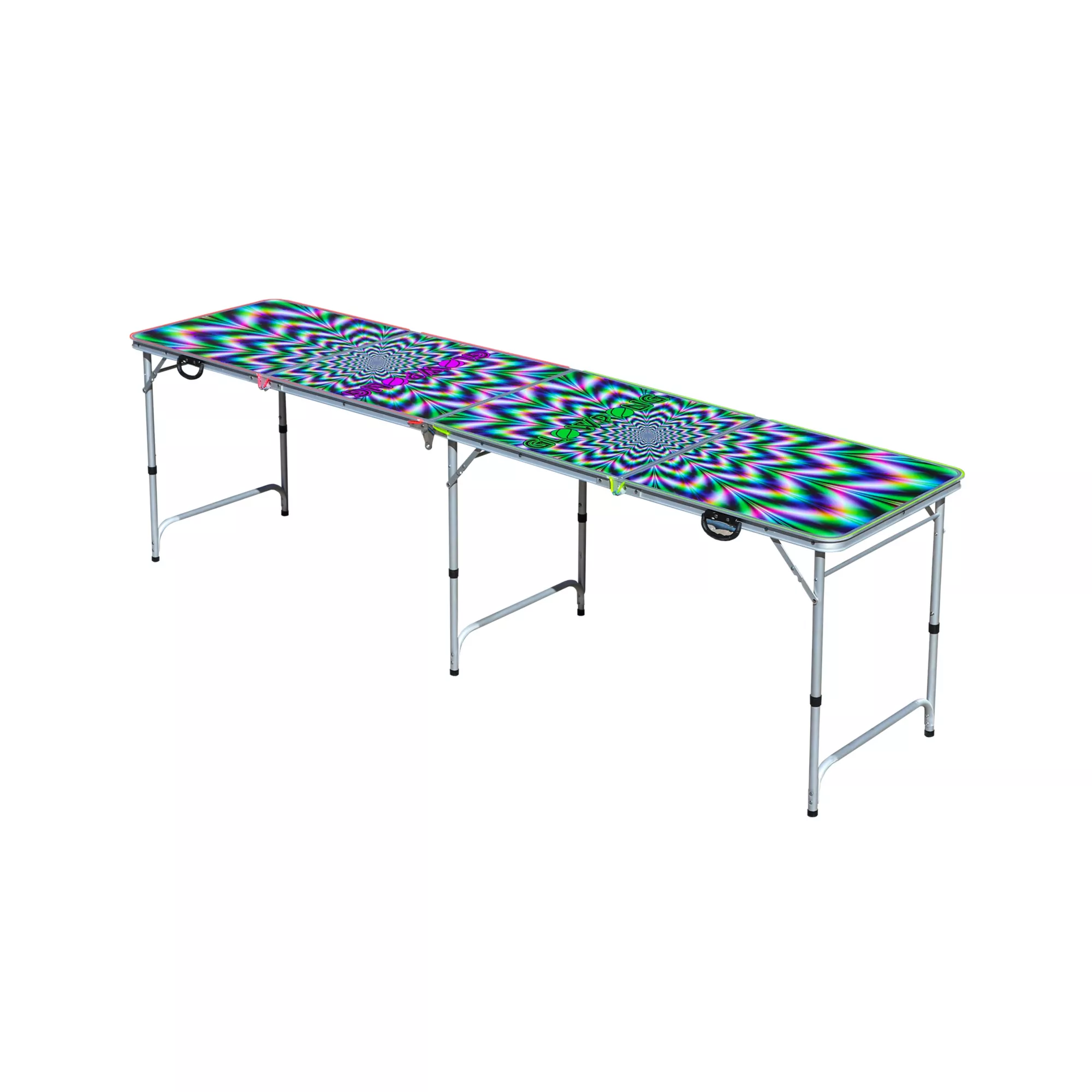 Glowing Psychedelic Beer Pong Table - 8 ft. at Spencer's